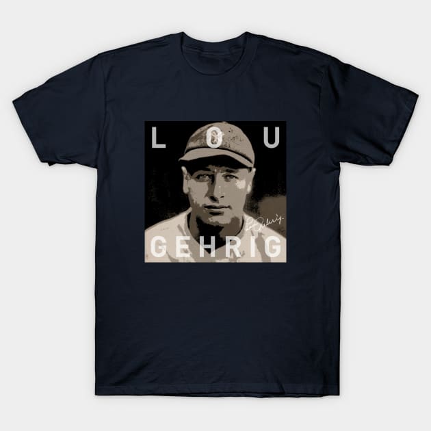 Lou Gehrig Yankees 3 by Buck Tee T-Shirt by Buck Tee